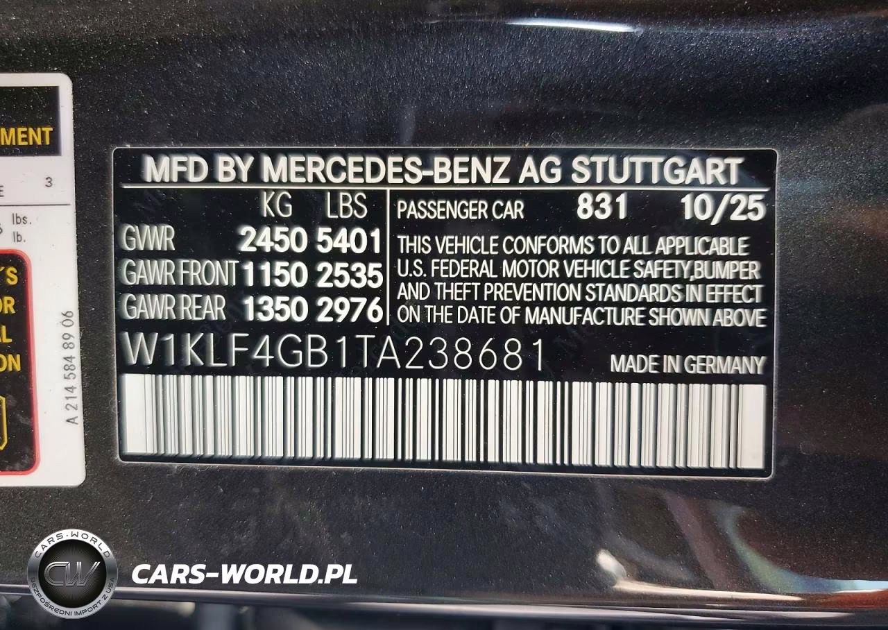 2026 Mercedes-Benz E 350 VIN:W1KLF4GB1TA238681 - 13
