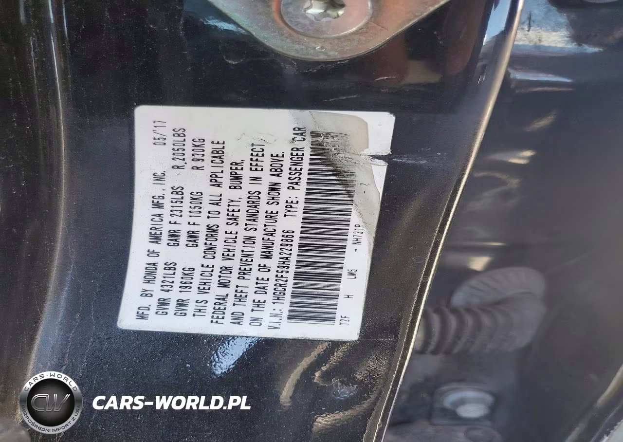 2017 Honda Accord Sport VIN:1HGCR2F59HA229866 - 12