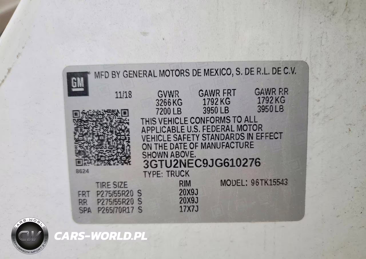 2018 GMC Sierra K1500 Slt VIN:3GTU2NEC9JG610276 - 12
