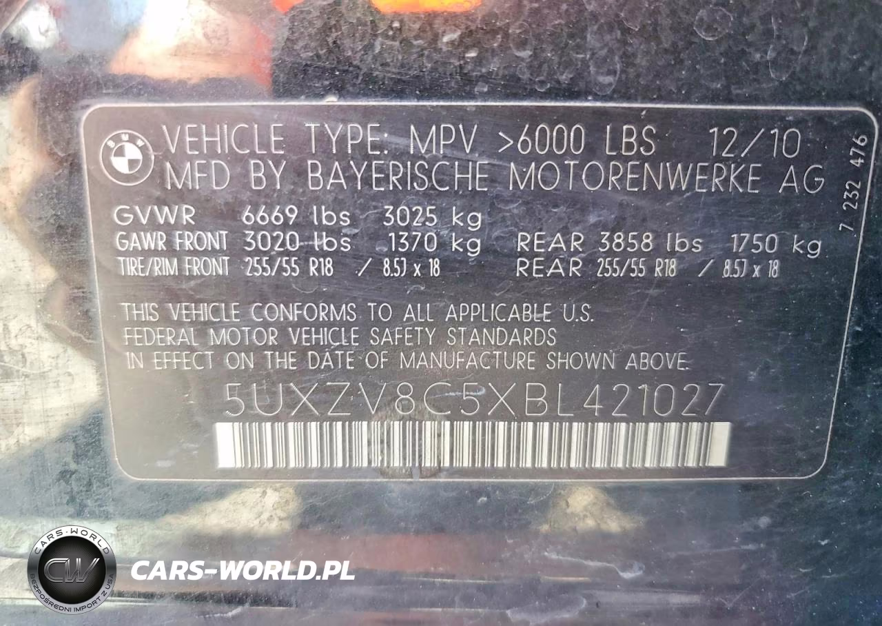 2011 BMW X5 xDrive50I VIN:5UXZV8C5XBL421027 - 13