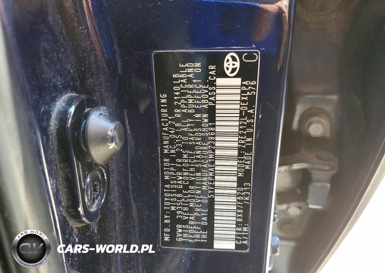 2021 Toyota Corolla Le VIN:5YFEPMAE1MP238681 - 12