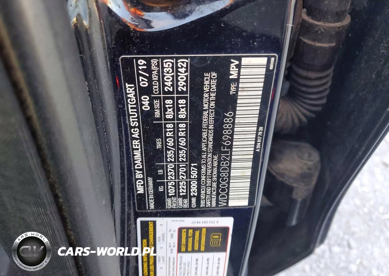 2020 Mercedes-Benz Glc 300 VIN:WDC0G8DB2LF698886 - 13