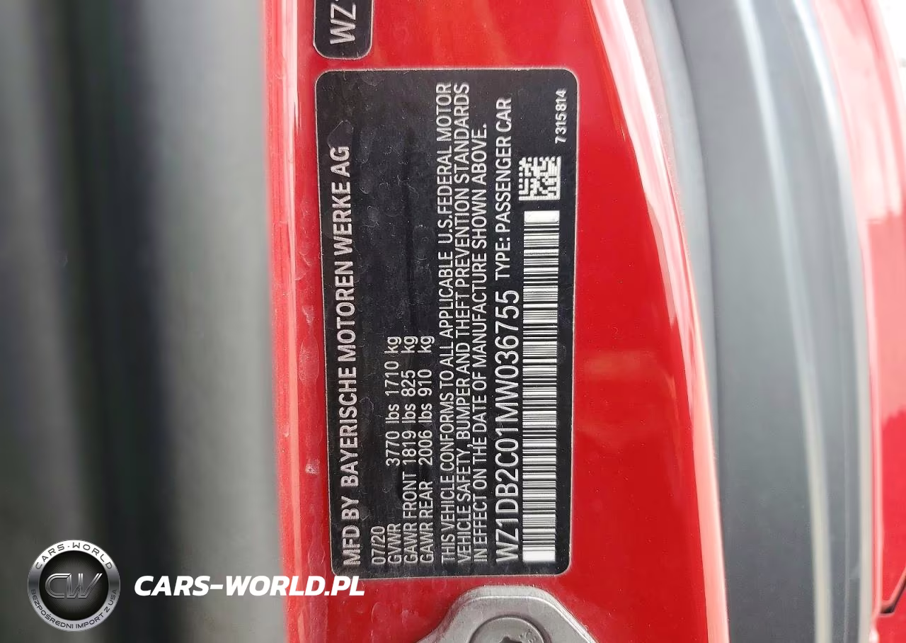 2021 Toyota Gr Supra 2.0 VIN:WZ1DB2C01MW036755 - 13