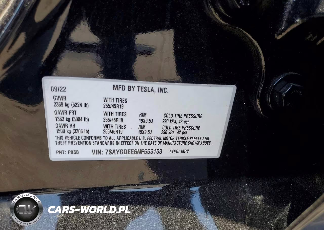 2022 Tesla Model Y VIN:7SAYGDEE6NF555153 - 14