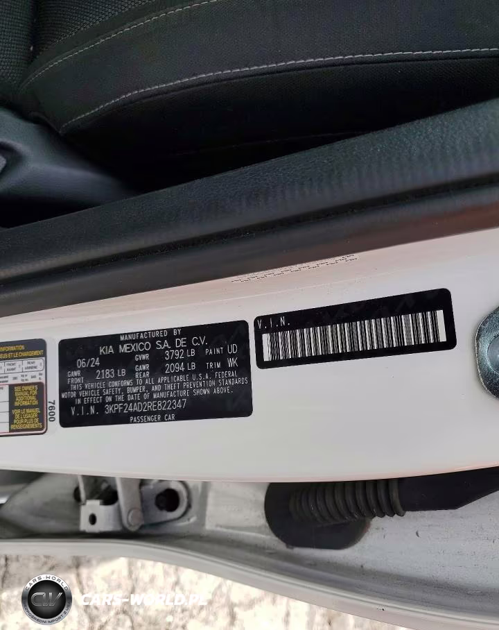 2024 Kia Forte Lx VIN:3KPF24AD2RE822347 - 12