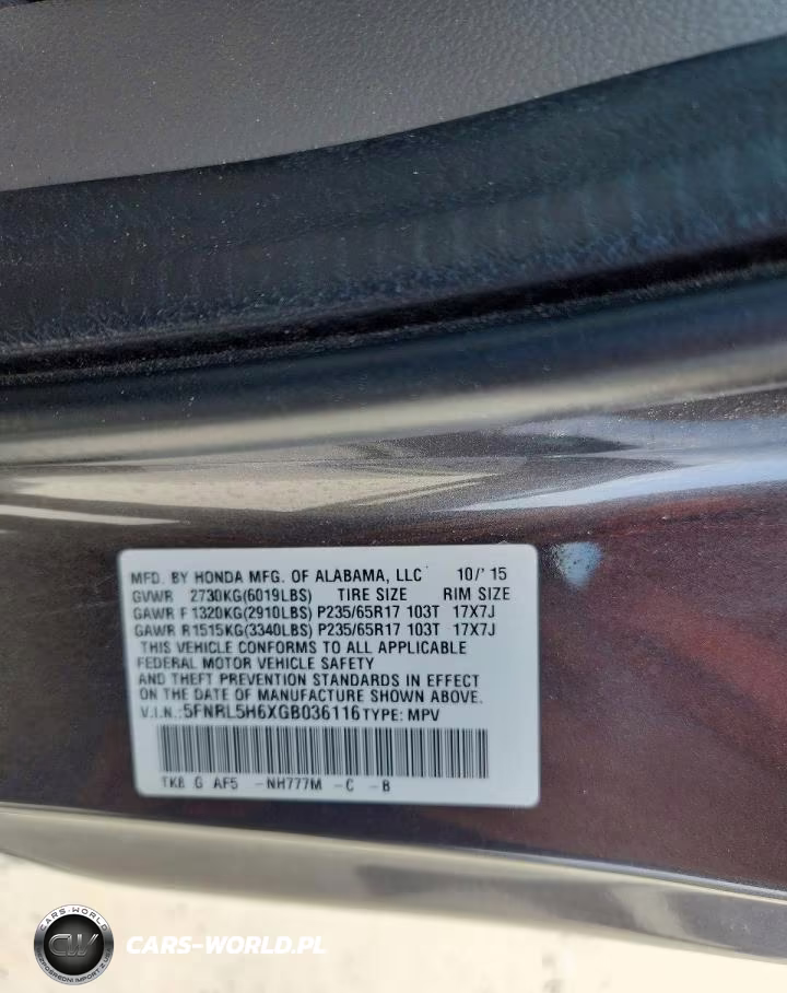 2016 Honda Odyssey Exl VIN:5FNRL5H6XGB036116 - 13