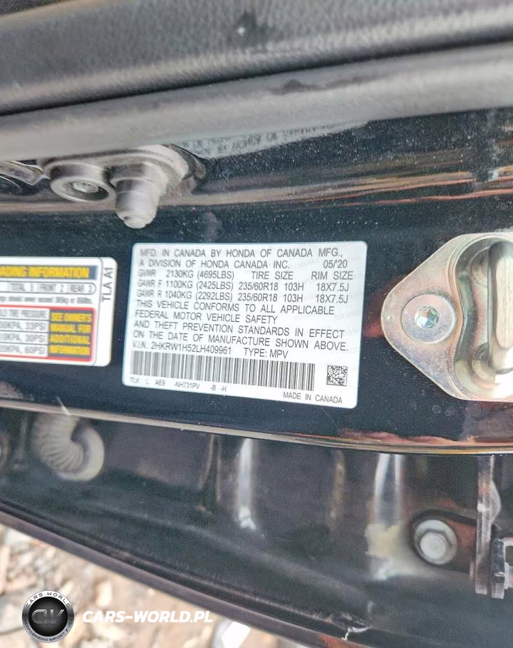 2020 Honda Cr-V Ex VIN:2HKRW1H52LH409961 - 14