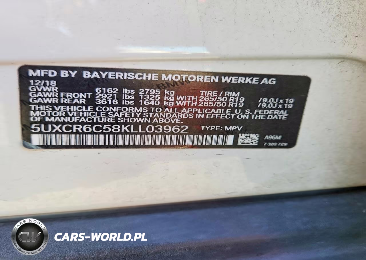 2019 BMW X5 xDrive40I VIN:5UXCR6C58KLL03962 - 13