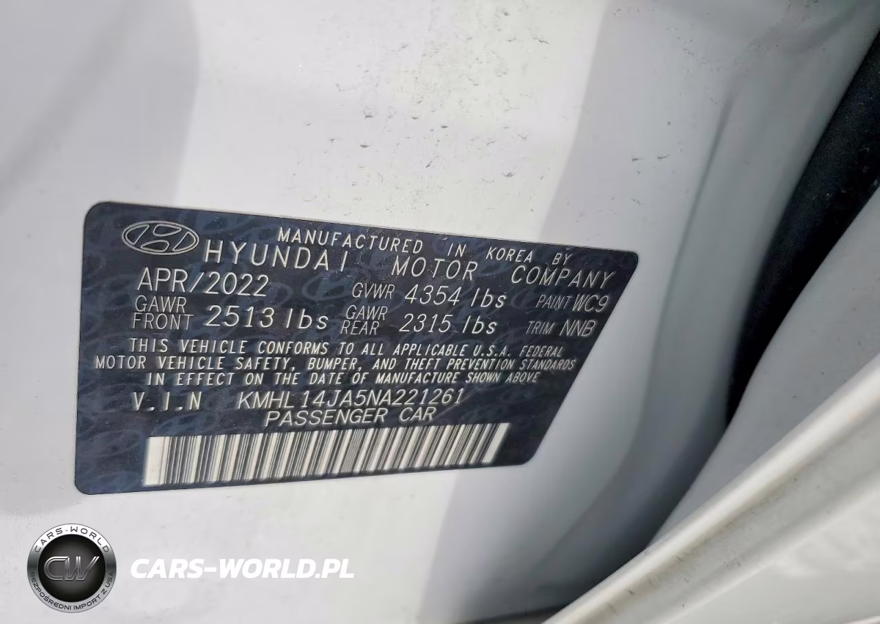 2022 Hyundai Sonata Sel VIN:KMHL14JA5NA221261 - 12