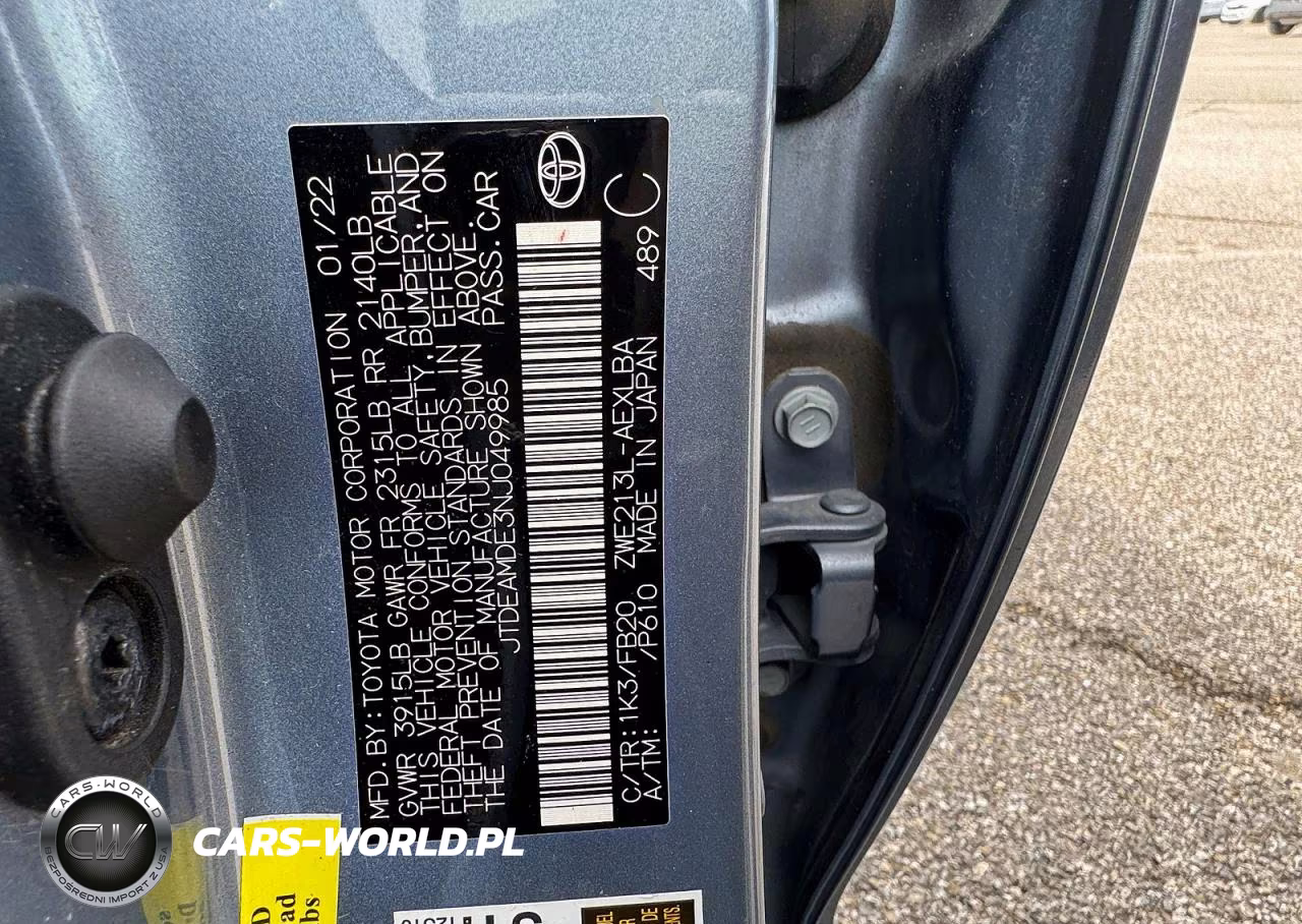 2022 Toyota Corolla Hybrid Le VIN:JTDEAMDE3NJ049985 - 10