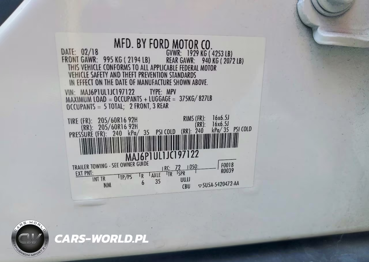 2018 Ford Ecosport Se VIN:MAJ6P1UL1JC197122 - 12
