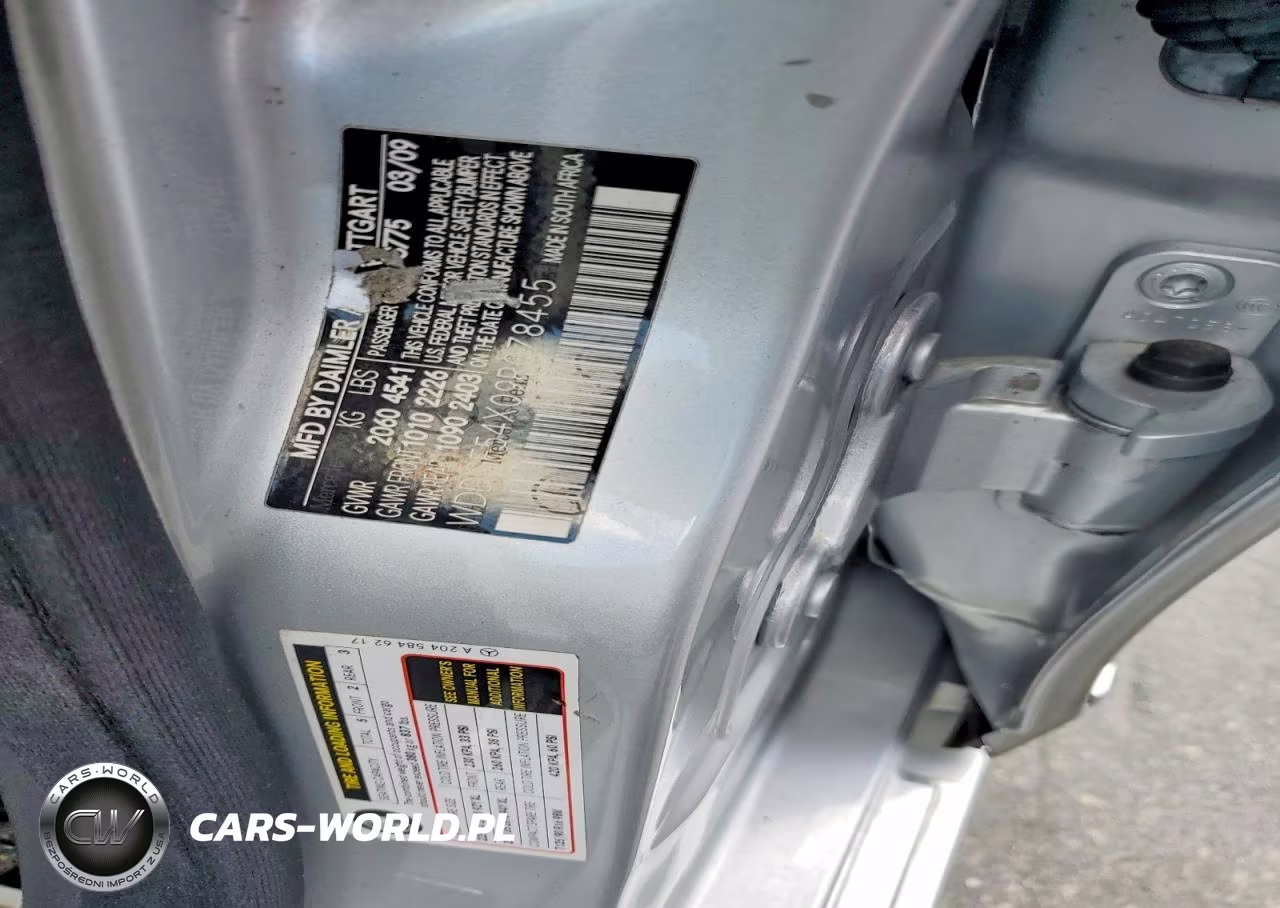 2009 Mercedes-Benz C 300 VIN:WDDGF54X09R078455 - 12