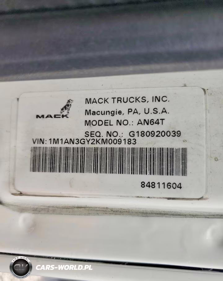 2019 Mack Anthem Semi Truck VIN:1M1AN3GY2KM009183 - 10