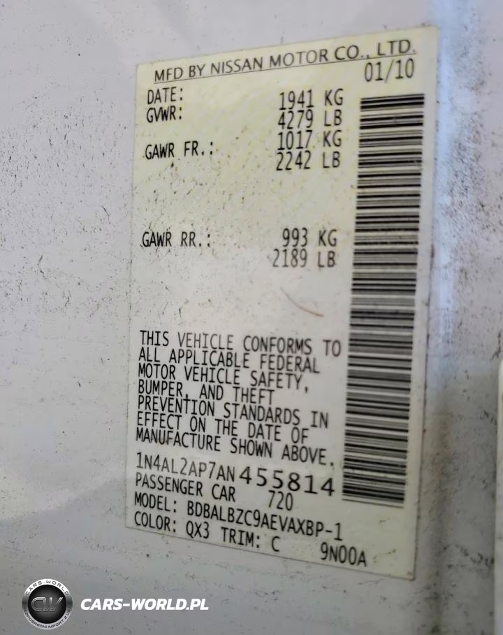 2010 Nissan Altima 2.5 VIN:1N4AL2AP7AN455814 - 13