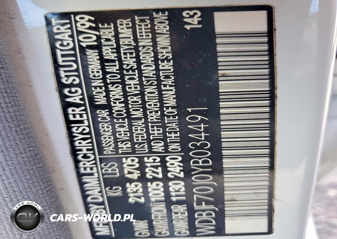 2000 Mercedes-Benz E 430 VIN:WDBJF70J0YB034491 - 12
