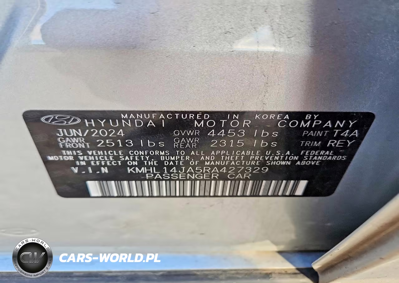 2024 Hyundai Sonata Sel VIN:KMHL14JA5RA427329 - 12