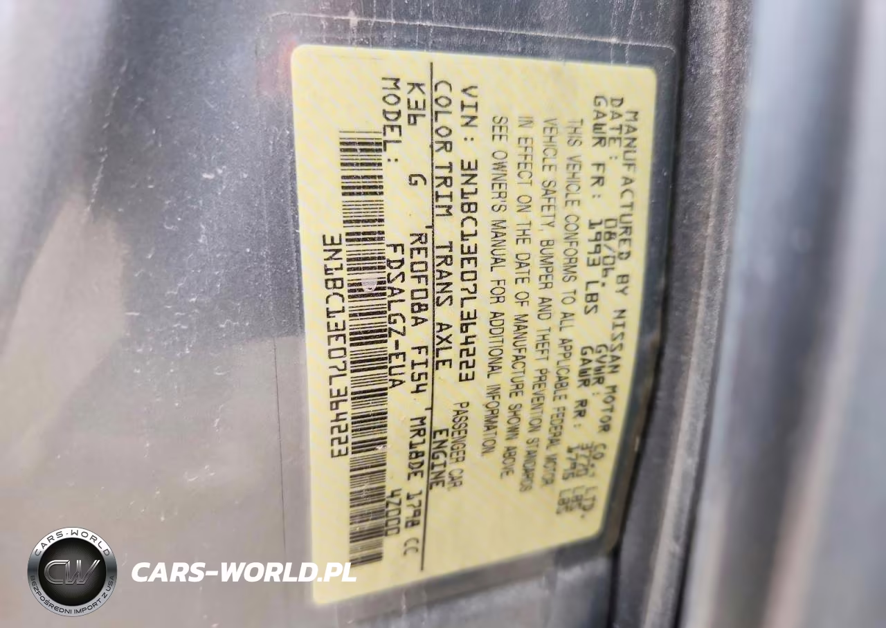 2007 Nissan Versa 1.8 S VIN:3N1BC13E07L364223 - 14