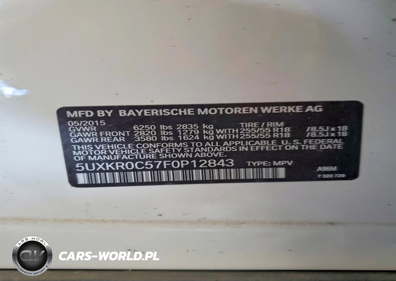 2015 BMW X5 xDrive35I VIN:5UXKR0C57F0P12843 - 12