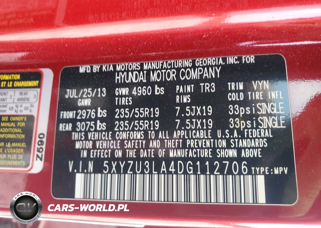 2013 Hyundai Santa Fe Sport VIN:5XYZU3LA4DG112706 - 13