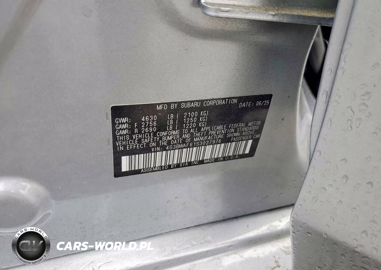 2025 Subaru Legacy Premium VIN:4S3BWAF61S3027976 - 12