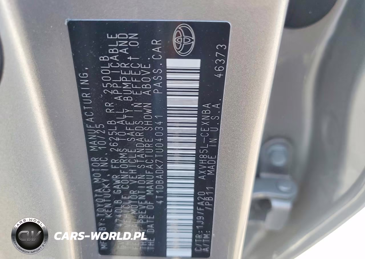 2026 Toyota Camry Le VIN:4T1DBADK7TU040341 - 12