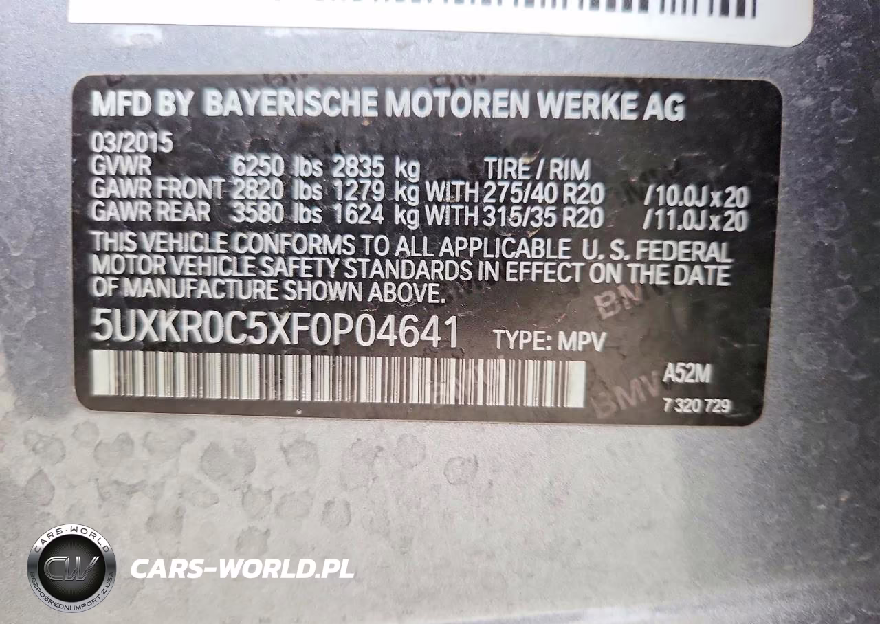 2015 BMW X5 xDrive35I VIN:5UXKR0C5XF0P04641 - 13