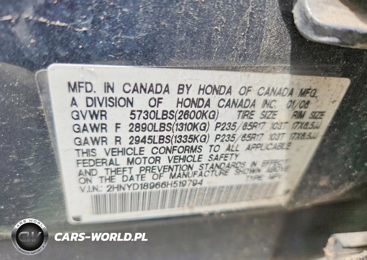 2006 Acura Mdx Touring VIN:2HNYD18966H519794 - 14