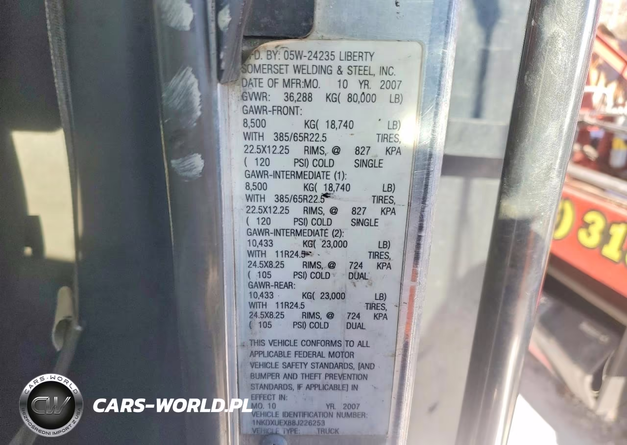 2008 Kenworth T880 Dump Truck VIN:1NKDXUEX88J226253 - 10