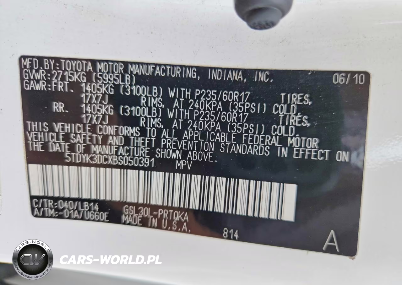 2011 Toyota Sienna Xle 8-Passenger VIN:5TDYK3DCXBS050391 - 13