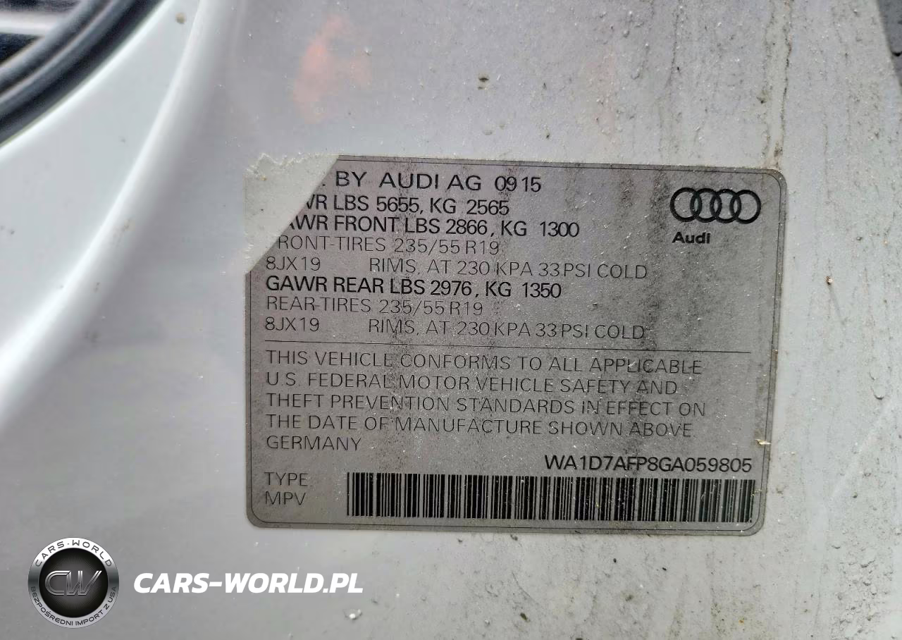2016 Audi Q5 Premium Plus S-Line VIN:WA1D7AFP8GA059805 - 13