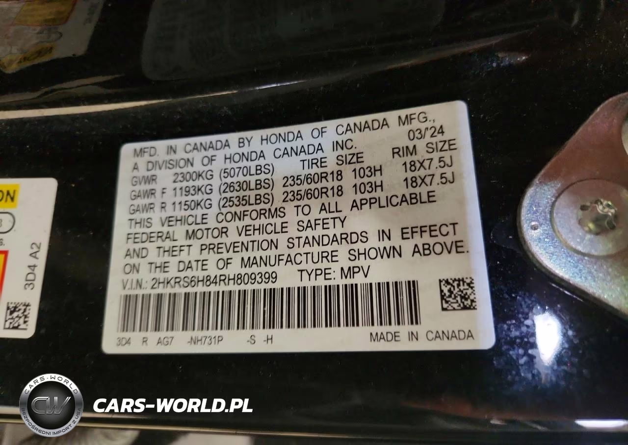 2024 Honda Cr-V Sport-L VIN:2HKRS6H84RH809399 - 13