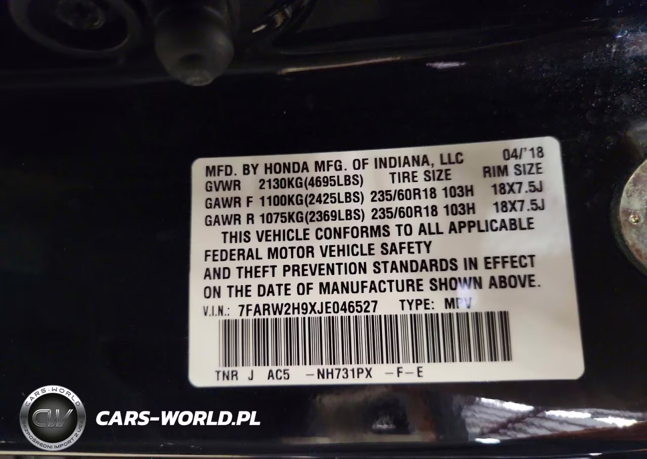2018 Honda Cr-V Touring VIN:7FARW2H9XJE046527 - 13