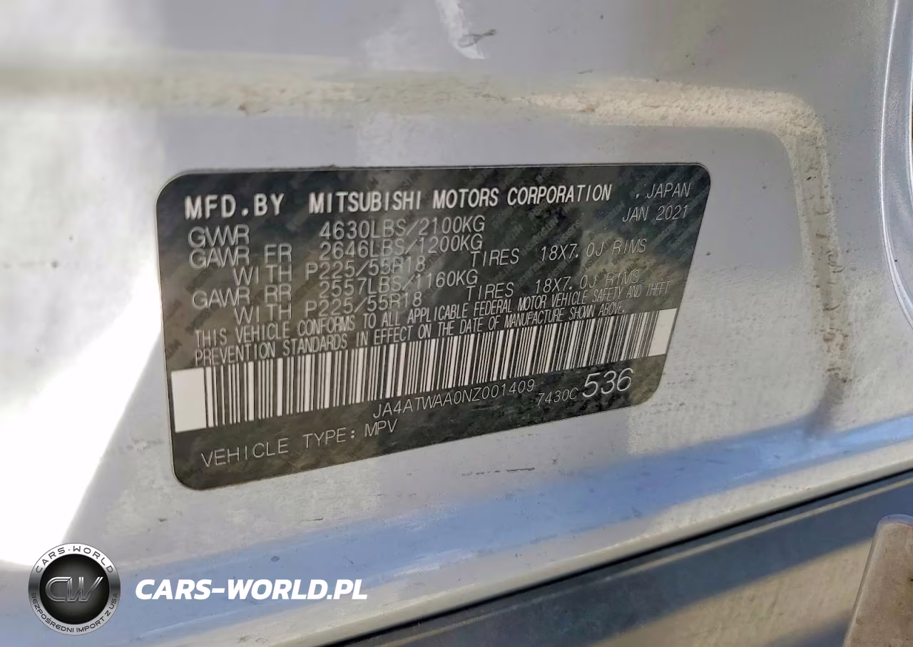 2022 Mitsubishi Eclipse Cross Se VIN:JA4ATWAA0NZ001409 - 13