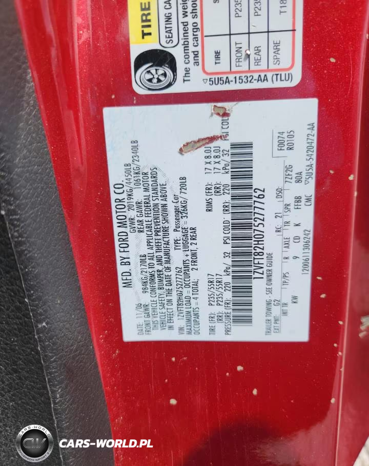 2007 Ford Mustang Gt VIN:1ZVFT82H075277762 - 12