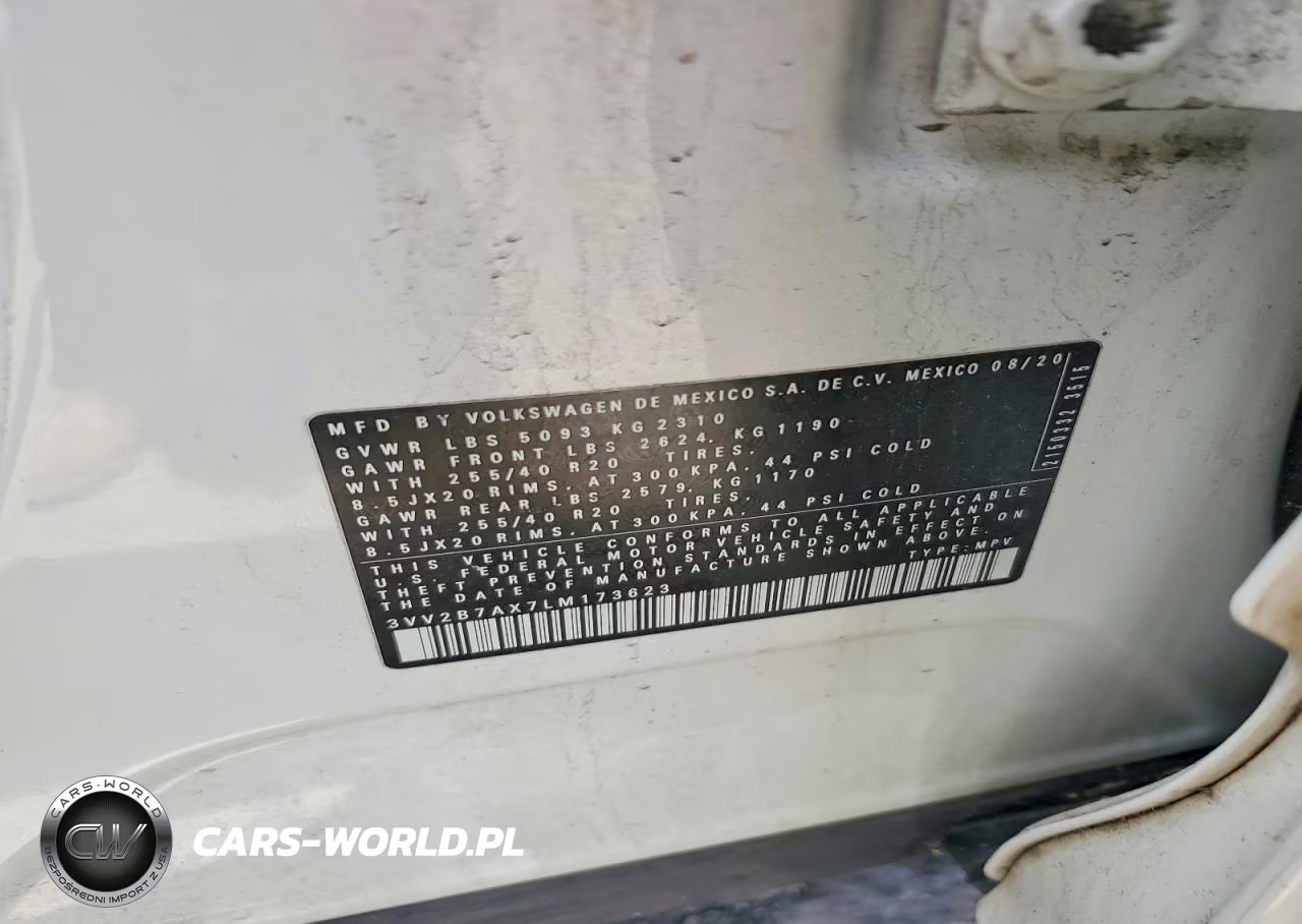 2020 Volkswagen Tiguan Se VIN:3VV2B7AX7LM173623 - 12
