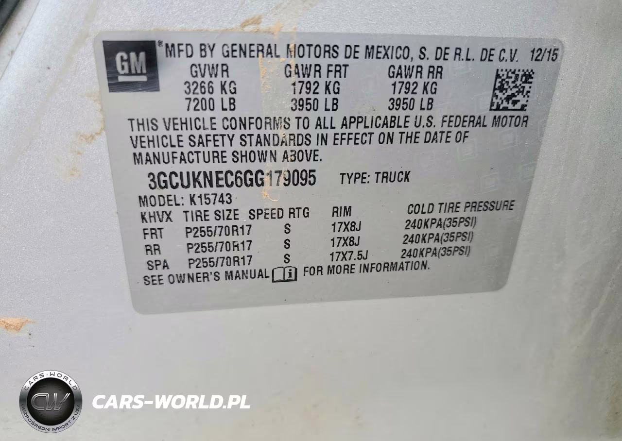 2016 Chevrolet Silverado K1500 VIN:3GCUKNEC6GG179095 - 12