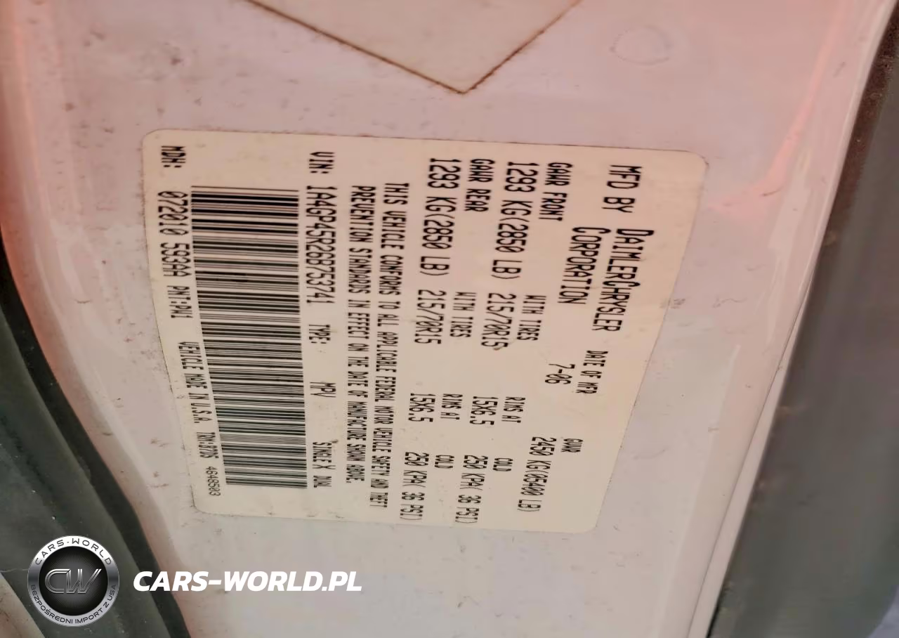 2006 Chrysler Town & Country VIN:1A4GP45R26B753741 - 13
