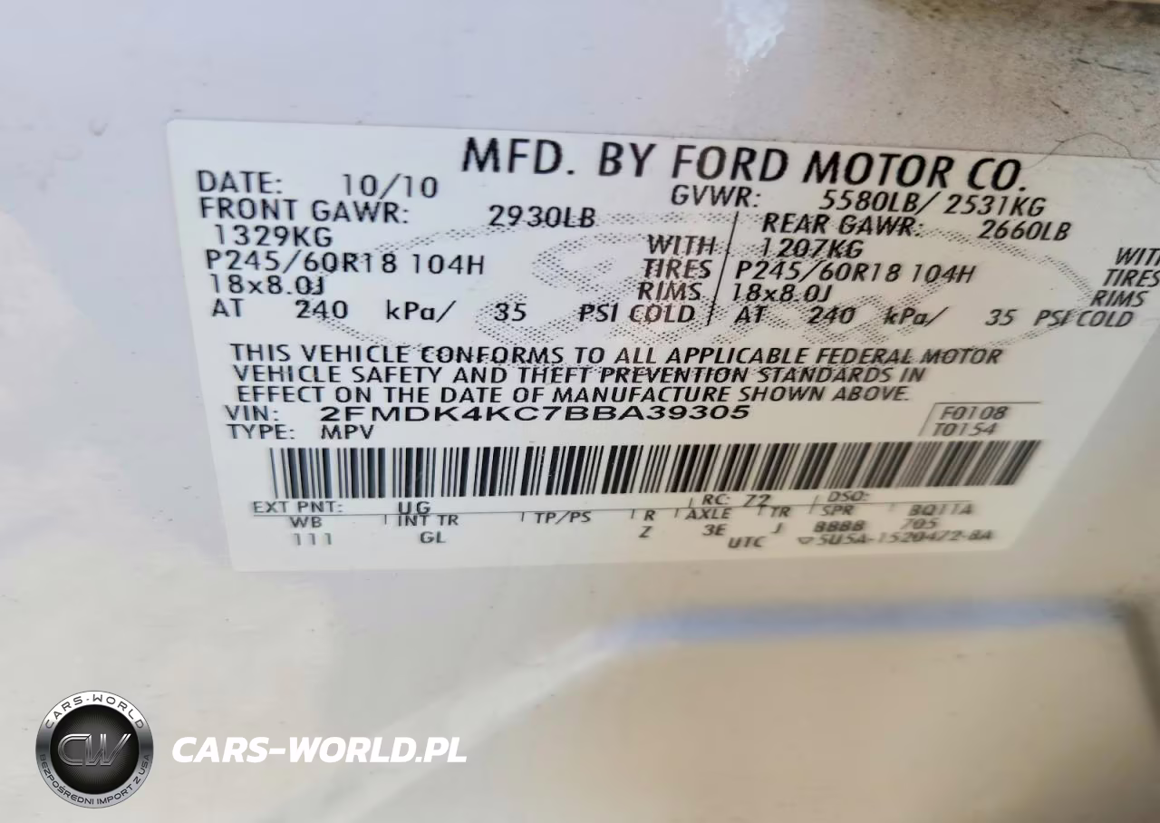 2011 Ford Edge Limited VIN:2FMDK4KC7BBA39305 - 12