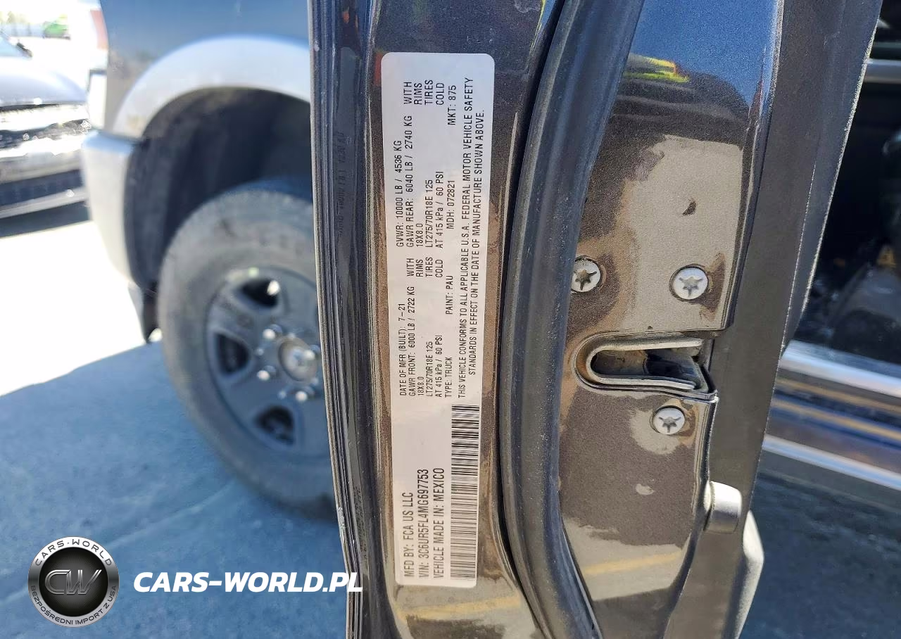 2021 Ram 2500 Laramie VIN:3C6UR5FL4MG697753 - 12