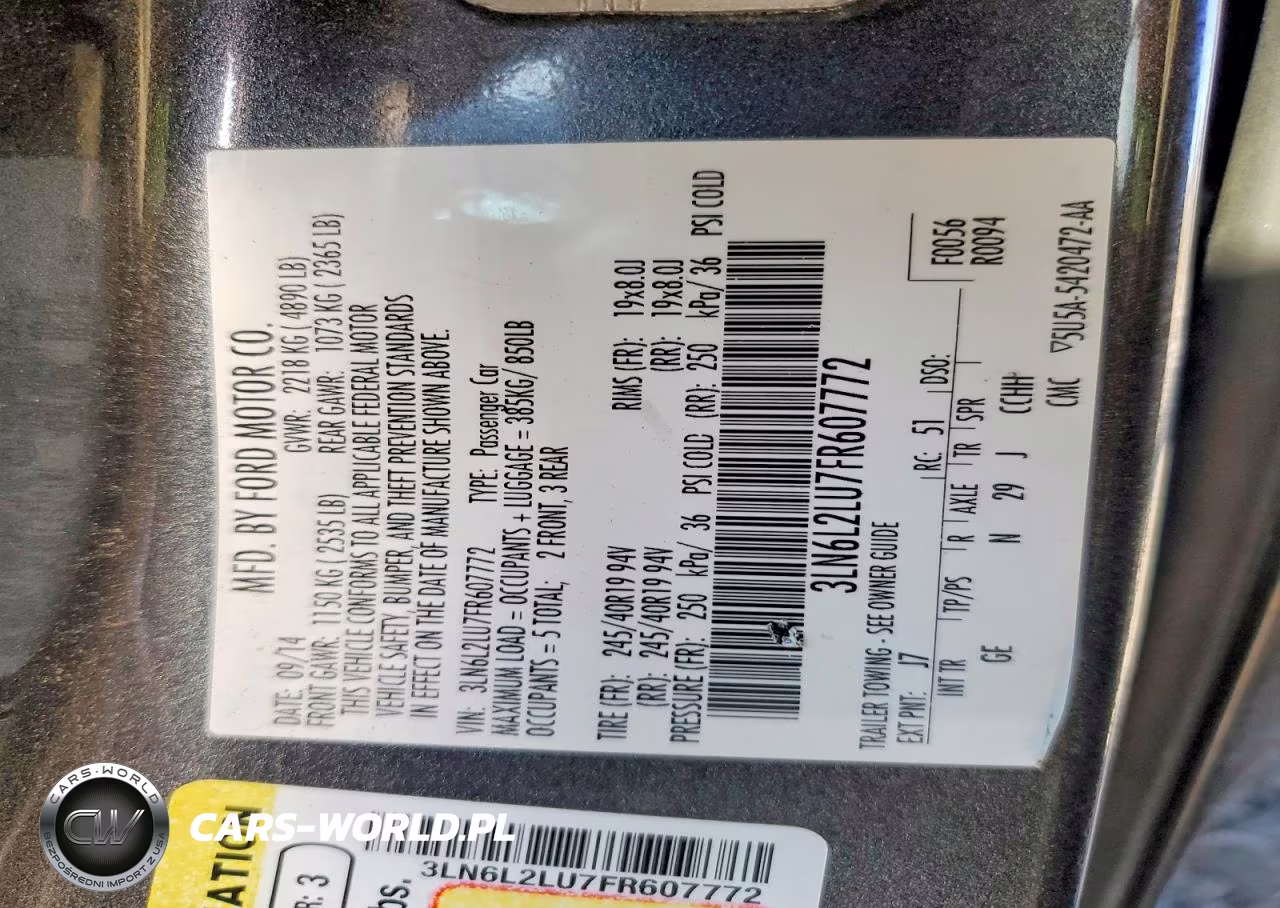2015 Lincoln Mkz Hybrid VIN:3LN6L2LU7FR607772 - 12