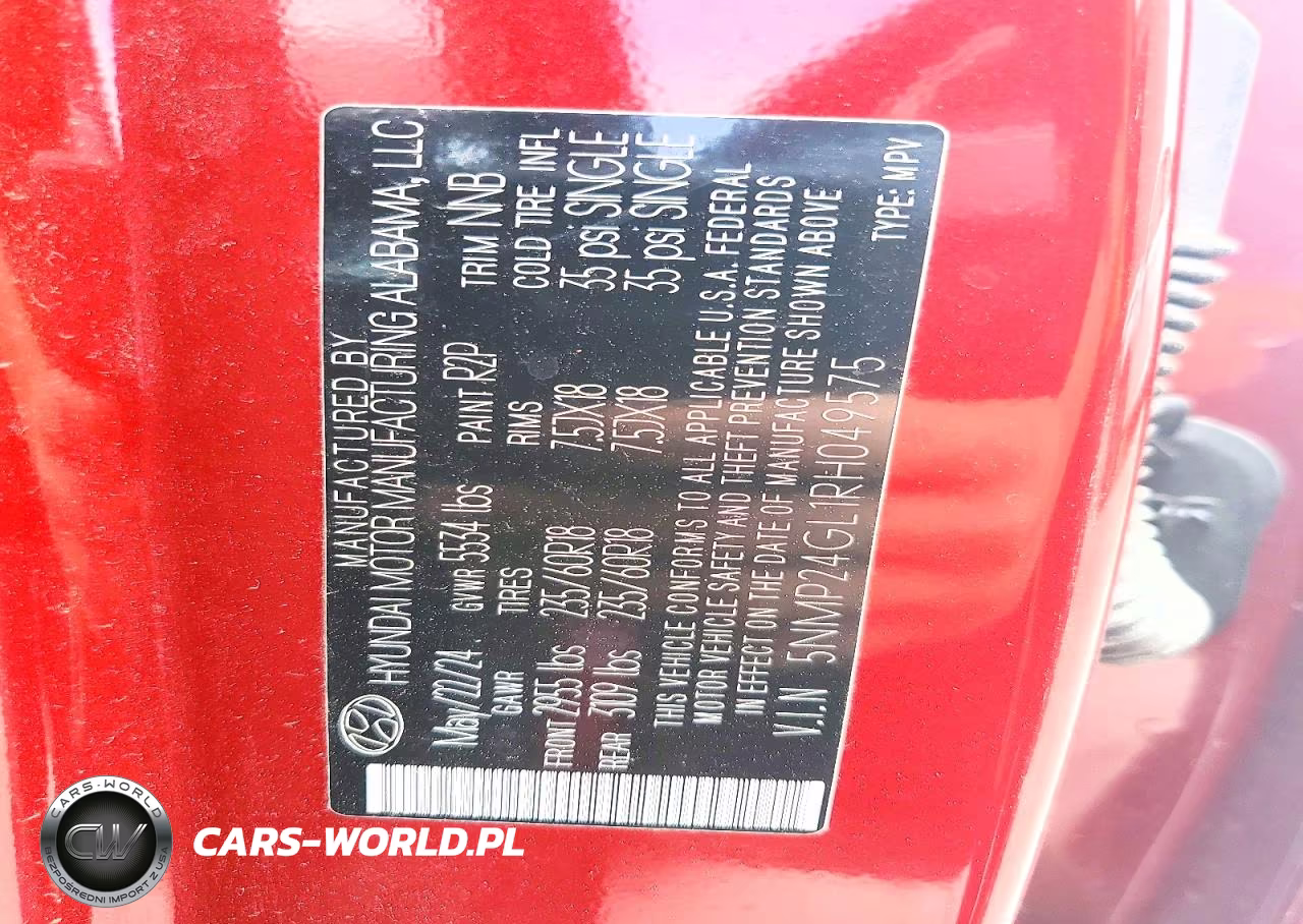 2024 Hyundai Santa Fe Sel VIN:5NMP24GL1RH049575 - 14