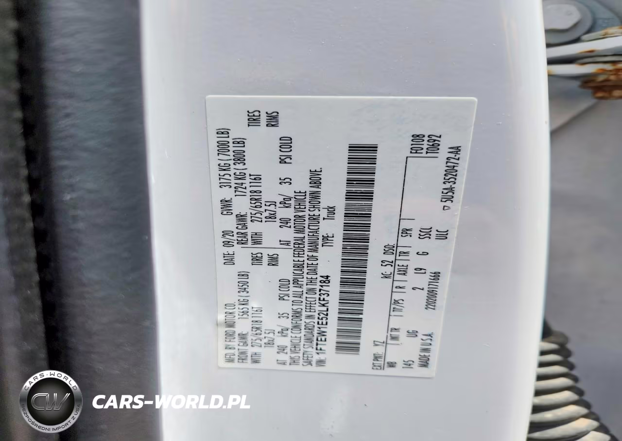 2020 Ford F150 Supercrew VIN:1FTEW1E52LKF37184 - 12