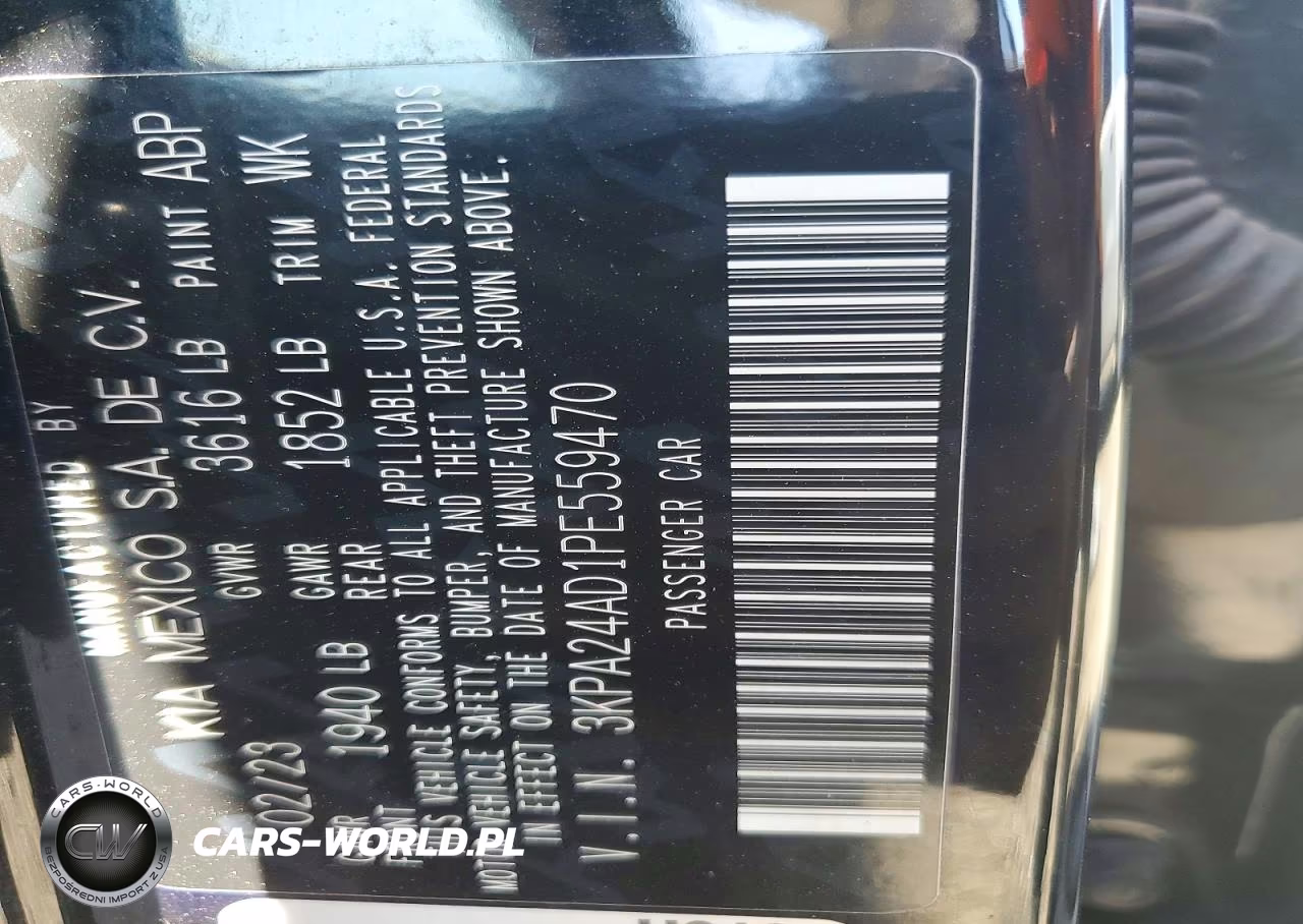 2023 Kia Rio Lx VIN:3KPA24AD1PE559470 - 12