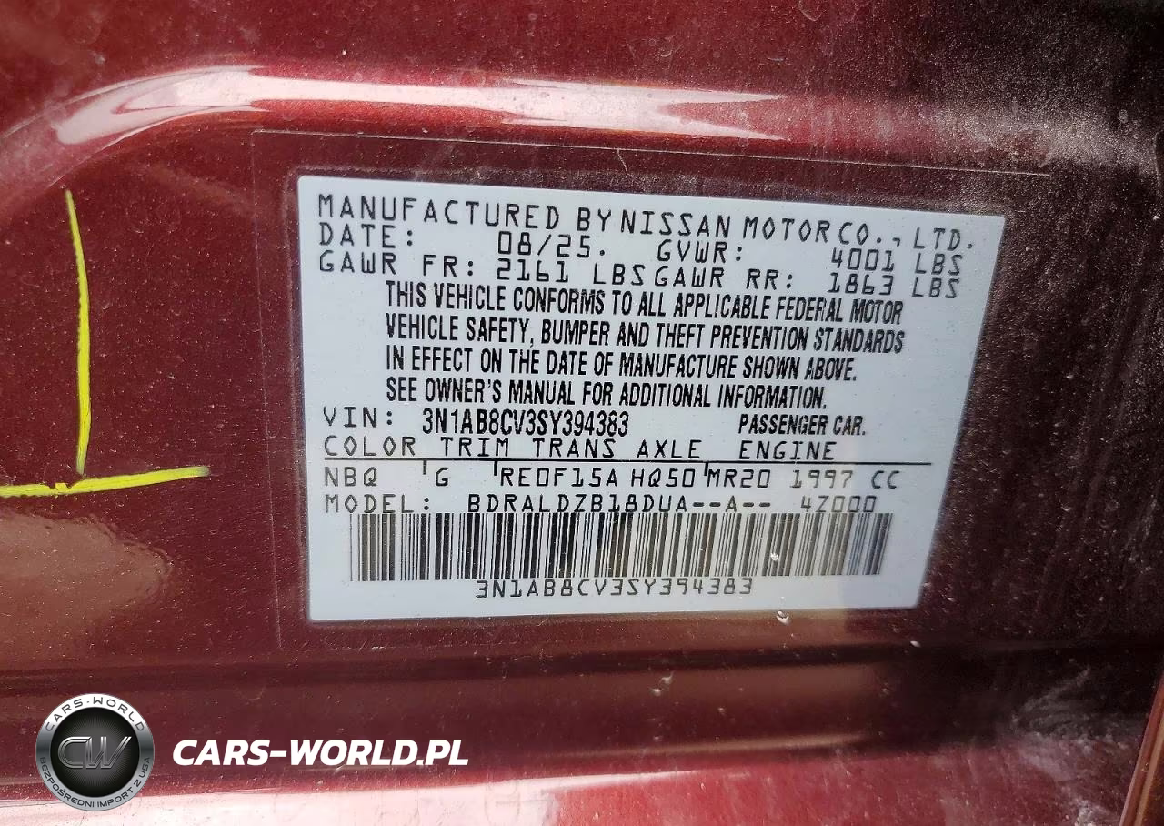 2025 Nissan Sentra Sv VIN:3N1AB8CV3SY394383 - 12