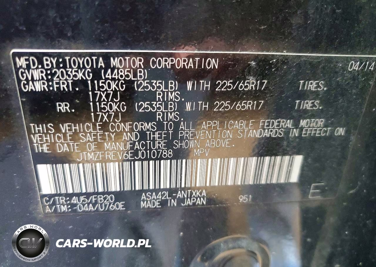 2014 Toyota Rav4 Le VIN:JTMZFREV6EJ010788 - 13
