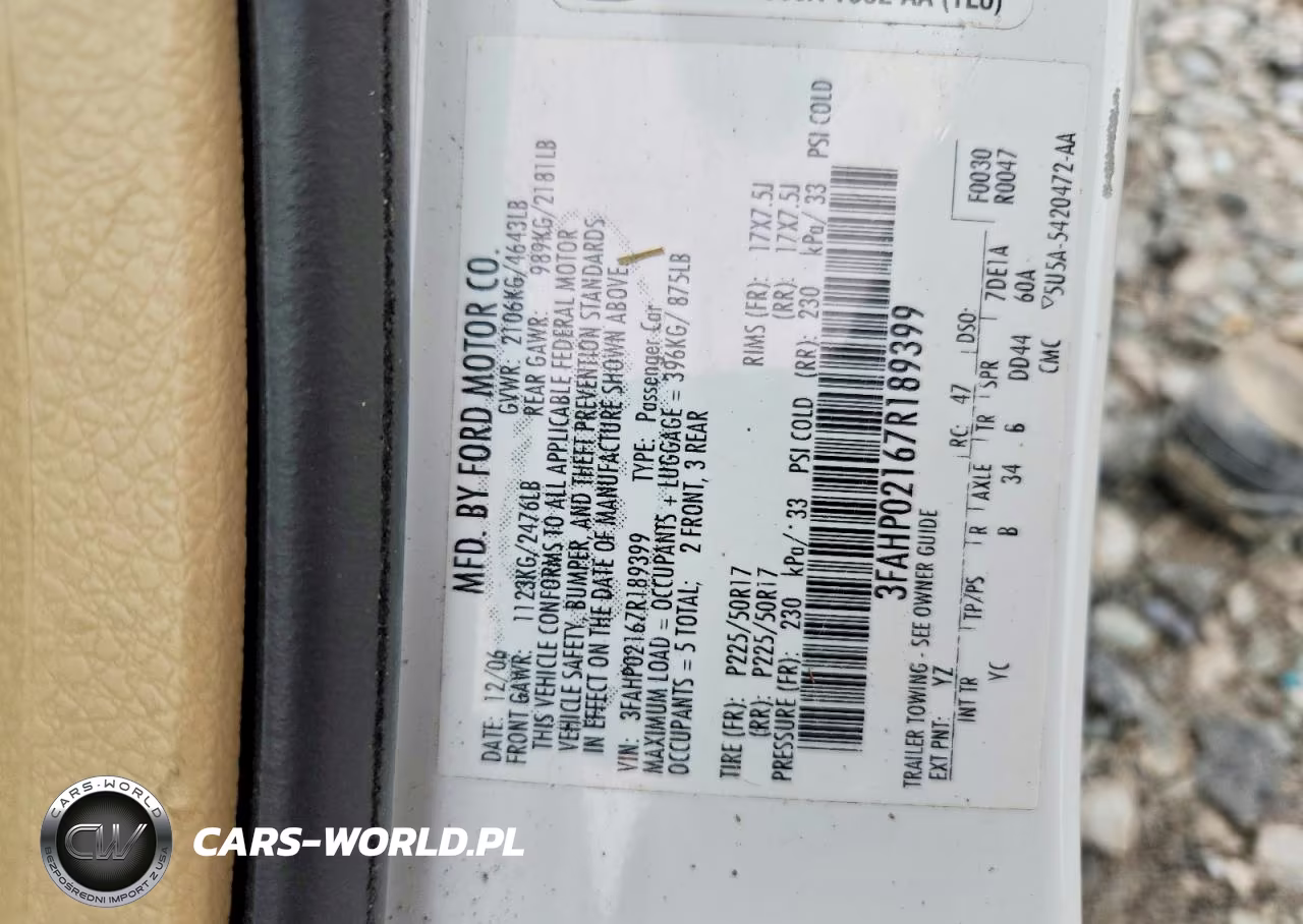 2007 Ford Fusion Sel VIN:3FAHP02167R189399 - 13