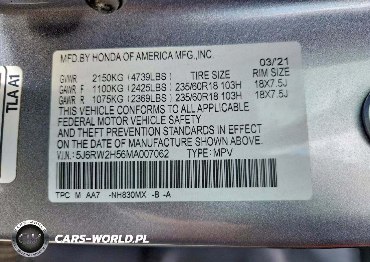 2021 Honda Cr-V Ex VIN:5J6RW2H56MA007062 - 13