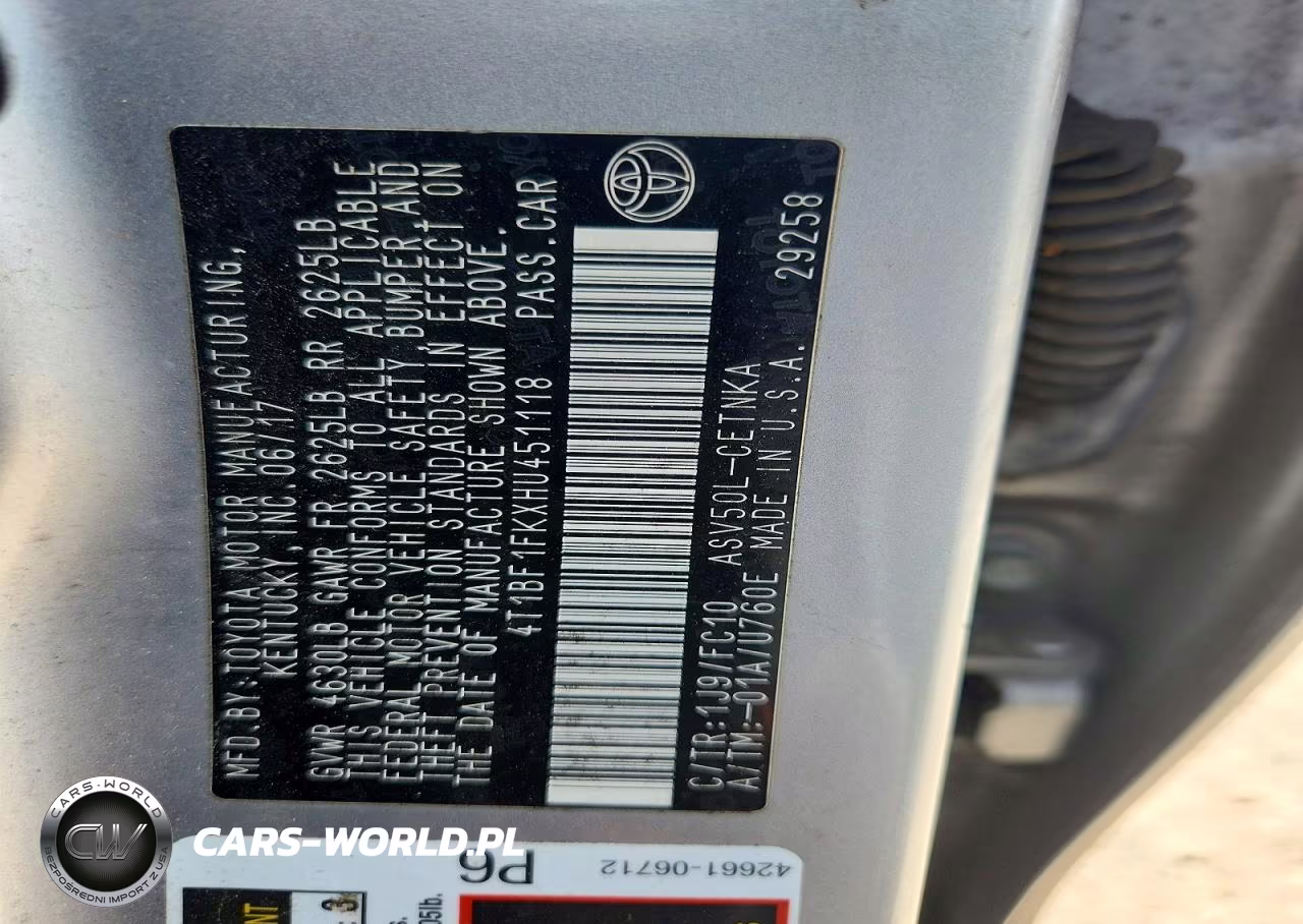 2017 Toyota Camry Le VIN:4T1BF1FKXHU451118 - 12
