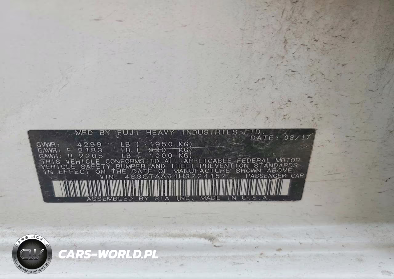 2017 Subaru Impreza VIN:4S3GTAA61H3724157 - 13