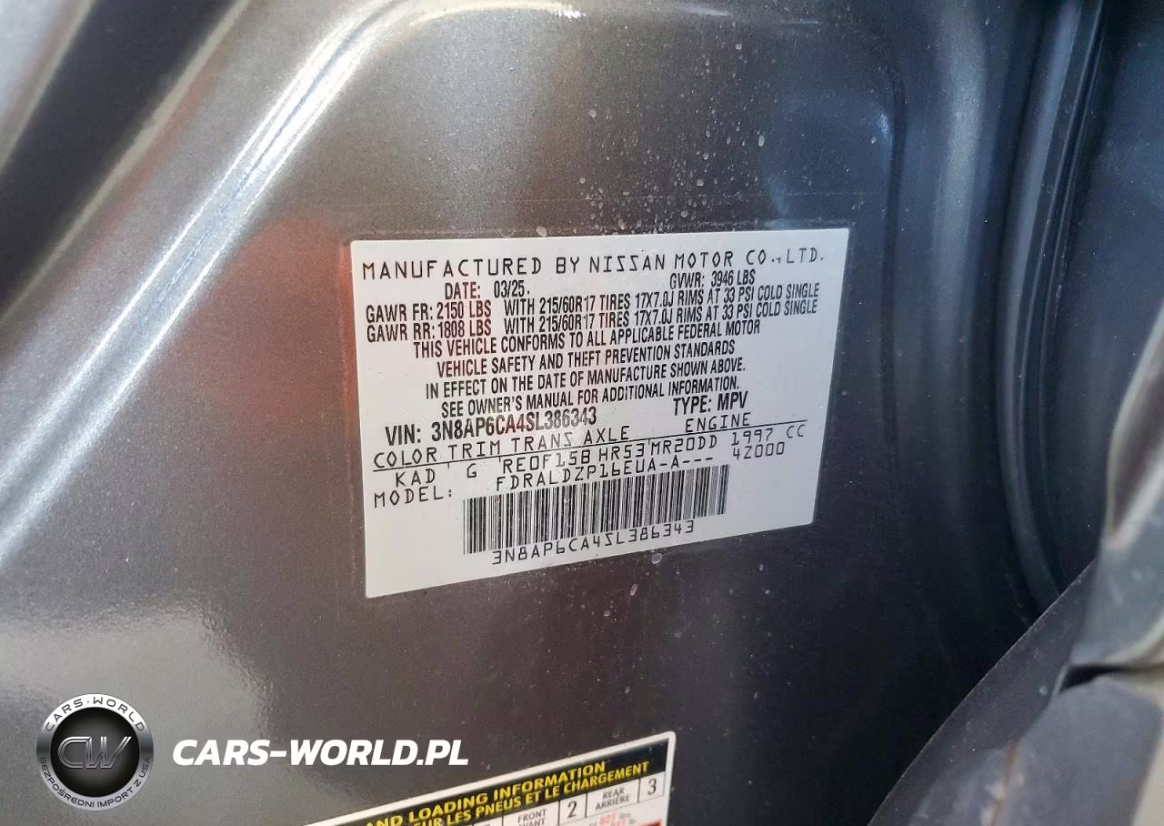 2025 Nissan Kicks Sv VIN:3N8AP6CA4SL386343 - 13